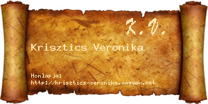 Krisztics Veronika névjegykártya
